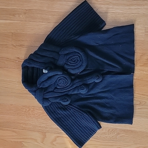 PERFECT Anthropologie Moth Black Cardigan X/SMALL - Picture 1 of 4